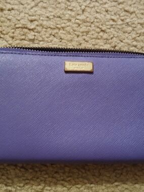 Kate Spade Lavender Saffiano Zip Wallet